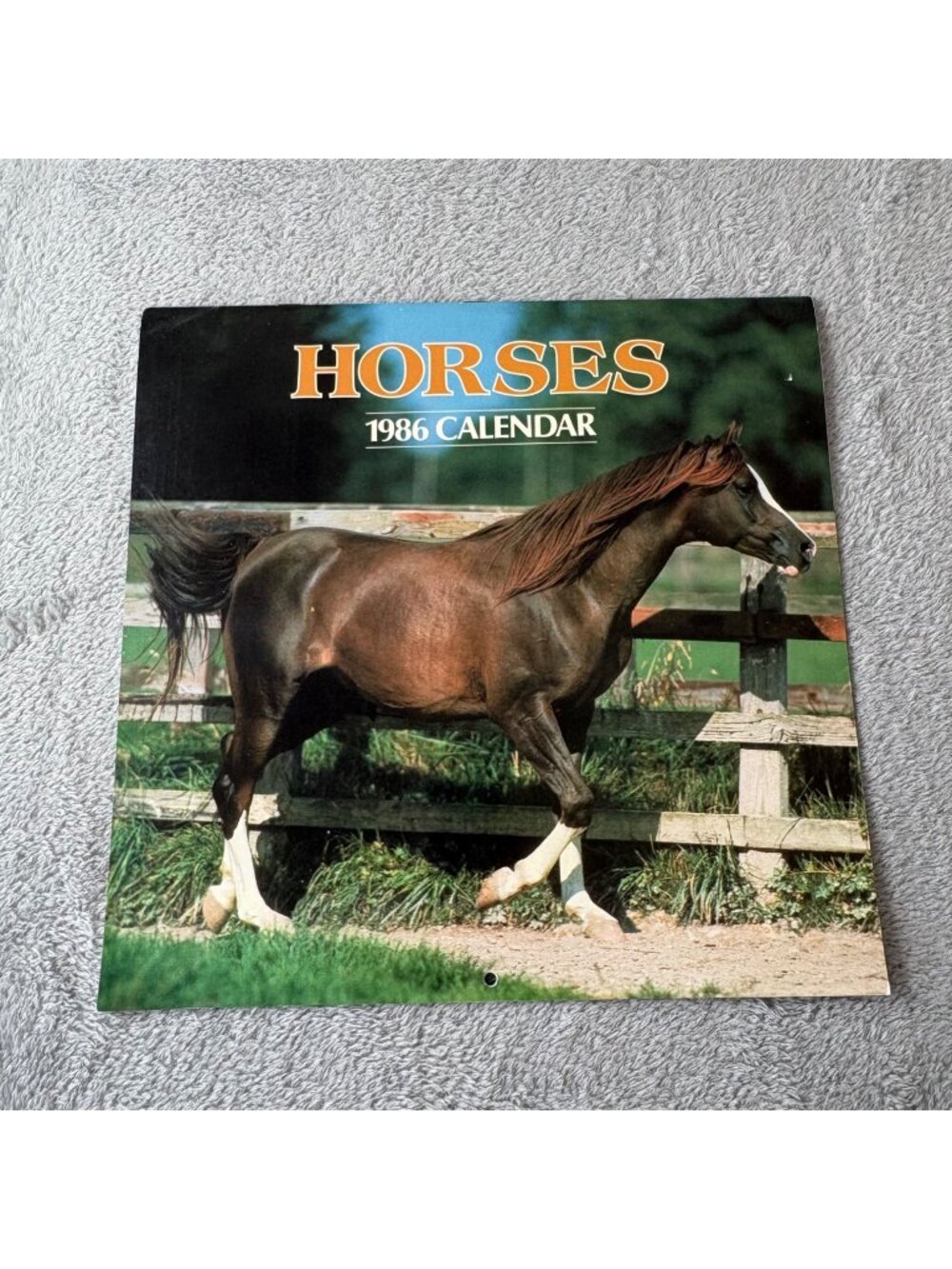 Vintage Horses Calendar 1986 Crown Publishing Equestrain